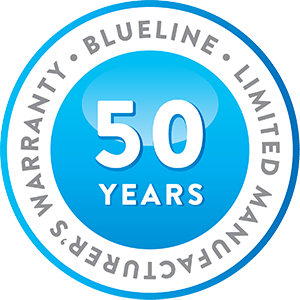 Blueline 50 years manufacturer's warranty Icon